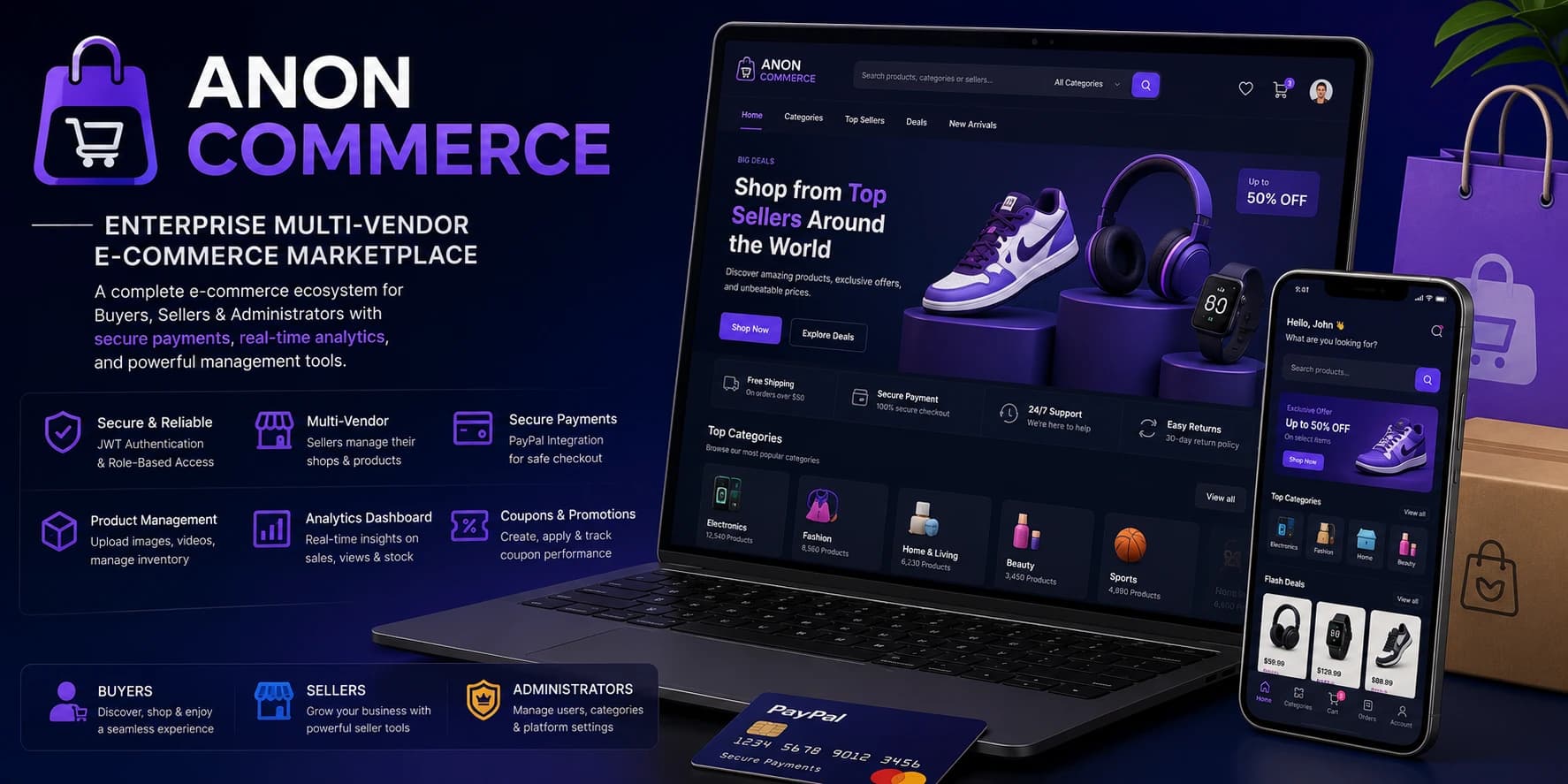 Anon Commerce – Enterprise Multi-Vendor E-Commerce Marketplace